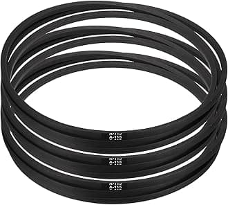 uxcell 3pcs A115 or 4L1170 Classic Wrapped Rubber V-Belt, 115"(2920mm) Inside Circumference, A Profile V Belt