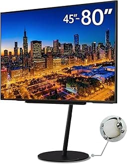 WALL Seven Stand A2 Large Type | Minimalist Rolling TV Stand for 45–80 Inch | Satin Black | Portable, Space Saving, Height Adjustable | for Living Room and Bedroom | Japan-Engineered Design