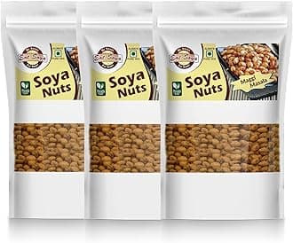 EAT SOYA LLP Roasted SOYA Nuts (Maggi Masala) Pouch, 3 x 200 g