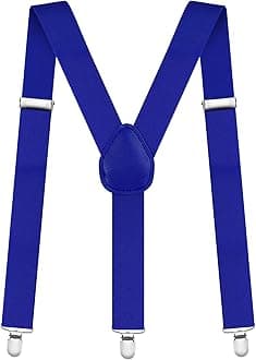 AOMIG Mens Braces, Mens Suspenders with Strong Metal Clips, 3.5cm Wide Heavy Duty Suspenders, Adjustable Elastic Suspenders Trousers Braces, One Size for Men Women Business Wedding Casual
