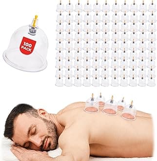 [100 Pack Bulk Cupping Set for Massage Therapy - B1 B2 B3 B4 B5 B6 B7 U4 U5 - B1 (2.95 in) - Wholesale Professional Cupping Therapy Set, Cuppings Kit for Massage and Physical Therapy Kit