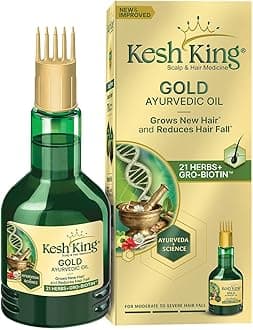 Kesh King Ayurvedic Hair Oil | Herbal Oil with Bhringraj & Amla | Enhance Hair Growth | Reduce Hairfall | Nourishes Scalp | Provides Long & Thick Hair | 10.14 Fl Oz/300ml