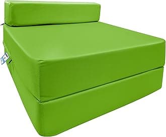 iSTYLE MODE BETTER HOME CHOICE Fold Out Single Z Bed Futon Sofa Chair | Comfortable Fold Out Sofa Mattress | Ergonomically Designed for Guests | Lightweight & Stylish (Lime)