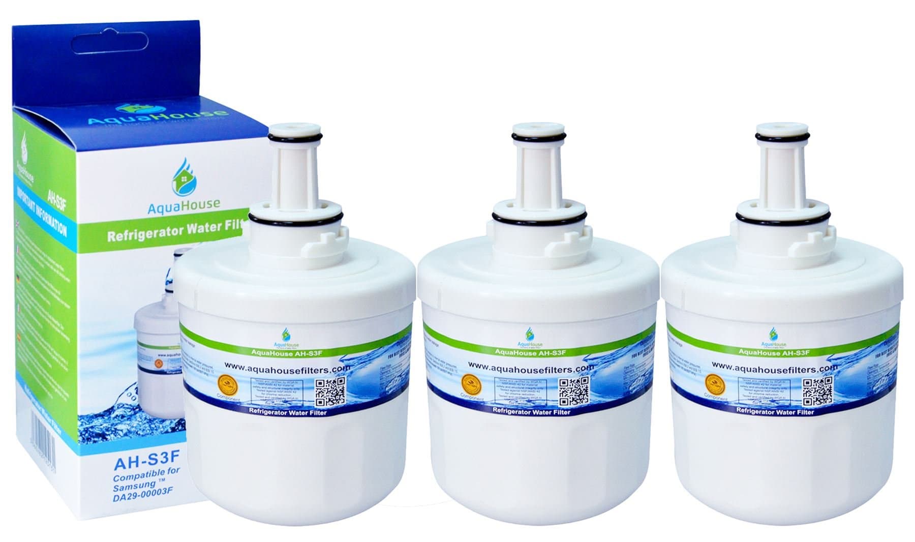 3X AH-S3F Compatible Water Filter for Samsung Fridge DA29-00003F, HAFIN1/EXP, DA97-06317A-B, Aqua-Pure Plus, DA29-00003A, DA29-00003B