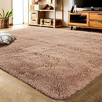 ZBLER Carpet Shaggy Super Soft Carpet for Home & Living Room (4x6 feet, Mouse)