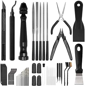 3D Printer Tools Kit, Quality 3D Printing Tool Kit for Model Finishing/Deburring/Drilling, 3D Printer Accessories for All FDM/SLA Printers Removing Support, Cutting Filament, Cleaning Nozzle