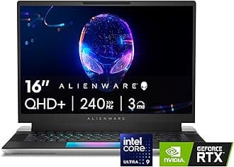 Alienware X16 R2 Gaming Laptop - 16-inch QHD+ 240Hz 3ms Display, Intel Core Ultra 9-185H, 32GB LPDDR5X RAM, 1TB SSD, NVIDIA GeForce RTX 4080 12GB GDDR6, Windows 11 Home, Onsite Service - Lunar Silver