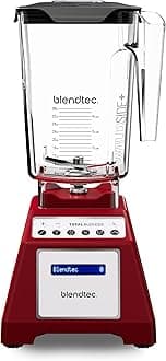 Total Classic Original Blender and 90 oz WildSide+ Jar - Kitchen Blender Bundle - Red