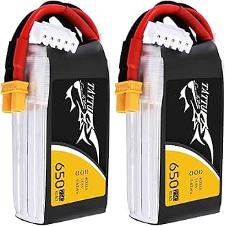TATTU 650mAh 4S1P 75C 14.8V Lipo Battery with XT30 Plug(2 Pcs)