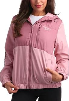 Reebok Women's Jacket - Weather Resistant Fleece Lined Windbreaker Jackets for Women – Cozy Zip Up Hoodie Jacket (S-XL)