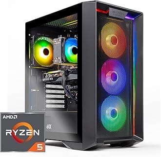 Nebula PC Desktop, Ryzen 5 5600 3.5 Ghz (4.4GHz Turbo Boost), NVIDIA RTX 3050 6GB GDDR6, 1TB SSD, 16GB DDR4 RAM 3200, 650W Gold PSU, Wi-Fi, Win 11 Home