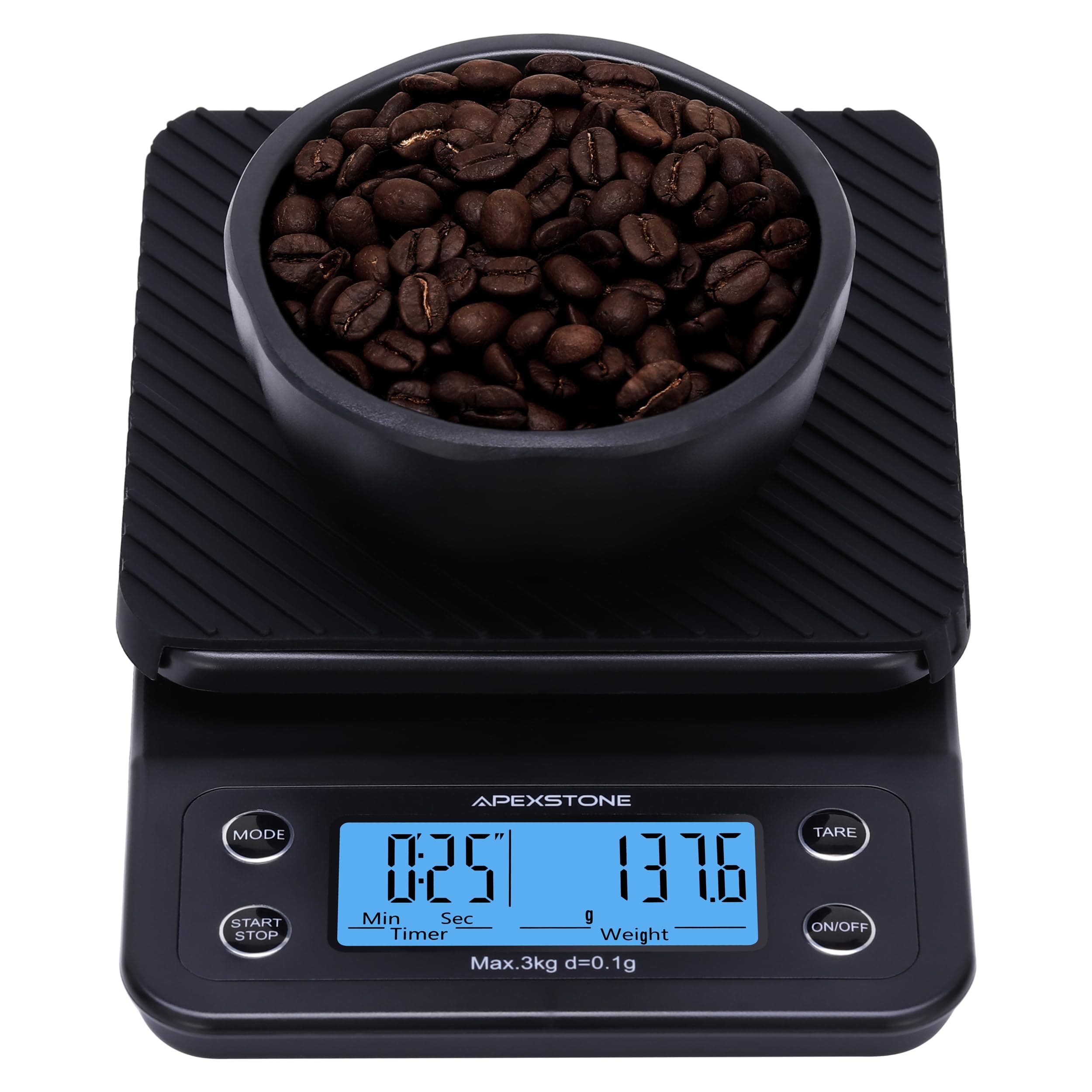 Apexstone Coffee Scale with Timer, Espresso Scale with Timer, Espresso Coffee Scale with Timer for Pour Over Coffee (Batteries Included)