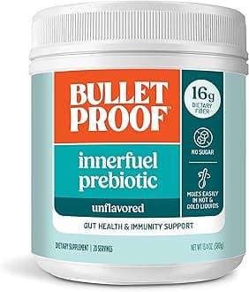 Bulletproof Inner Fuel Prebiotic Plant-Based Dietary Fiber for Super-Powered Gut Bacteria, Digestive Health and Immune Support