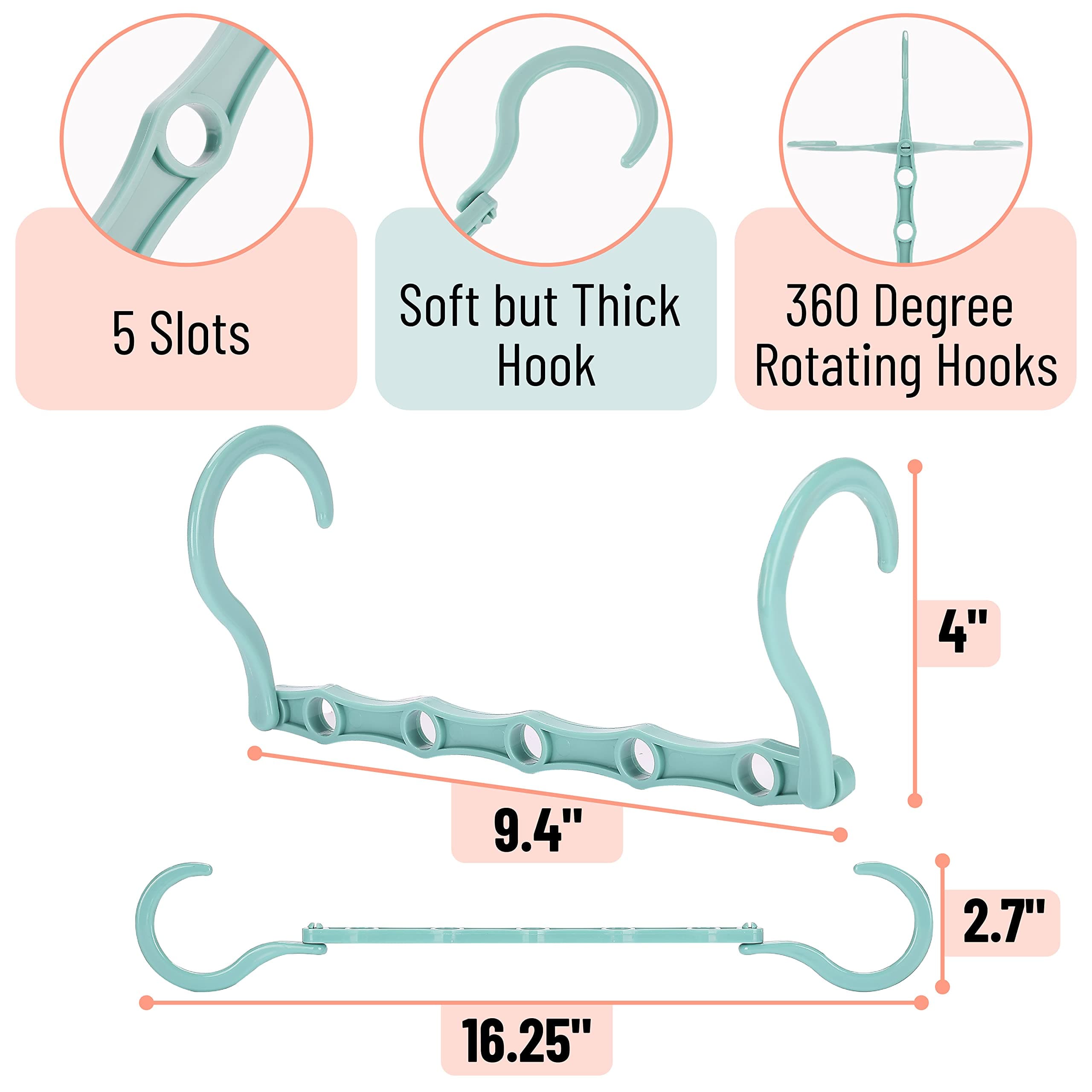 Mr. Pen- Space Saving Hangers, 8 Pack, Boho Colors, Magic Hangers