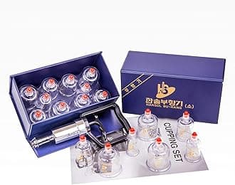 Professional Cupping Therapy Set & English Manual (10 Cups)