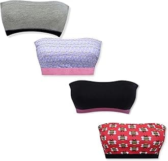 DChica Girls Sports Bras, Cotton Non-Padded Non-Wired Sports Bra, Beginners, Gym, Workout, Regular Strapless Bra, Workout Bra for Teens