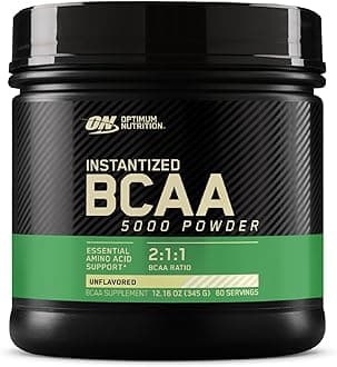 Optimum Nutrition Instantized BCAA Powder, Unflavored, Keto Friendly Branched Chain Essential Amino Acids Powder, 5000mg, 60 Servings (Packaging May Vary)