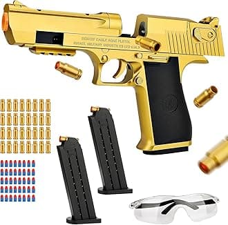 Toy Gun with Soft Bullets, Toy Pistol with 32Pcs Jump Ejecting Mag, 40 Pcs EVA Darts Toys Foam Blaster, Gifts for Boys Kids and Girls Ages 14+