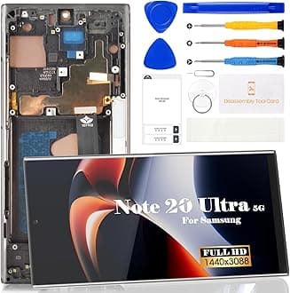 OLED for Samsung Note 20 Ultra 4g Screen Replacement for Samsung Galaxy Note 20 Ultra 5g LCD Screen Kits SM-N986U for SM-N985F/DS Screen Digitizer Repair Touch Display Assembly with Frame Black
