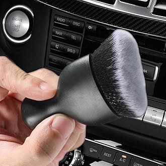 ESEWALAS Car Windshield Cleaning Tool,Soft Bristle Cleaning Brush,Auto Detail Brush Car Dash Duster Brush Interior Duster,Car Interior Cleaning Brush Dusting Brush (Black&White)