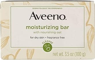Aveeno Gentle Moisturizing Bar Facial Cleanser with Nourishing Oat for Dry Skin, Fragrance-, Dye-, Soap-, 3.5 oz