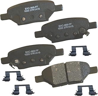 Bendix Premium SBC1033 Ceramic Rear Brake Pads for Chevrolet Cobalt 2008-2005,HHR 2010-2008,Malibu 2012-2004,Pontiac G4 2006,G5 2010-2007,G6 2010-2005,Pursuit 2006,Saturn Aura 2009-2007,Ion 2007-2004