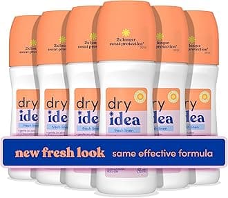 Fresh Linen Roll On Deodorant & Antiperspirant for Women - Hypoallergenic for Sensitive Skin, 2X Longer Sweat Protection, 72Hr Odor Control, Womens Deodorant, 3.25oz (Pack of 6)