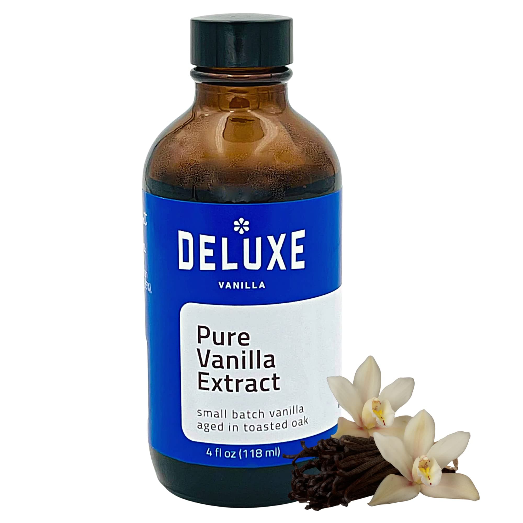 Pure Vanilla Extract for Baking 4 oz - Gourmet Vanilla Made from Real Vanilla Beans for Desserts and Baking Sweets