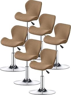 Bar Stool Cover Set of 2/4/6 Shell Back Adjustable Swivel Bar Stools Slipcover,Barstool Protector Covers for Dining Room Kitchen (Color : #8, Size : 6pcs)