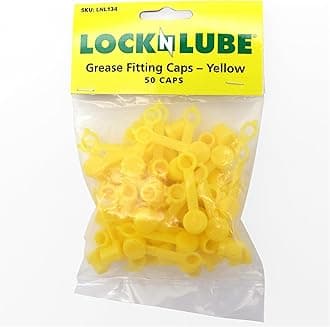 LockNLube Grease Fitting Caps (50 Count) (Yellow)