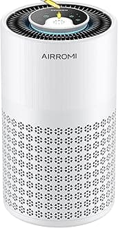 AIRROMI Air Purifier for Bedroom with True H13 HEPA 3-in-1 Filters, Pet Air Purifiers for Home Cat Pee Smell, Covers Up to 990 Ft², Quiet 360° intake Air Cleaner for Allergies Dust Smoke Odor Dander