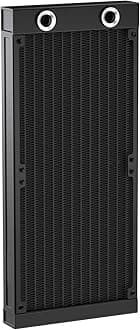 CLYXGS Water Cooling Radiator, 12 Pipe G1/4 Thread Heat Row Radiator 12 Pipe Aluminum Heat Exchanger Radiator for PC CPU Computer Water Cool System 240mm Black