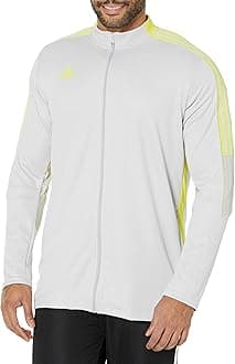 Men's Tiro 21 Track Jacket, Team Light Grey/Bright Yellow, XS