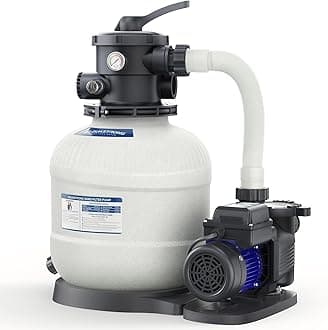 AQUASTRONG Sand Filter Pump for Above Ground Pool with Timer, 2/3 HP Pool Pump 3000 GPH for Pools up to 13000GAL, 14in Pool Sand Filter with 6-Way Valve, Improved Circulation for Crystal-Clear Pool