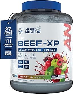 Applied Nutrition Beef XP - Clear Hydrolysed Protein Isolate, Fruit Juice Style, Dairy Free, Lactose Free, Zero Sugar, Low Fat (1.8 kg, Cherry & Apple)