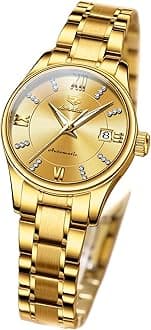 Women Watch Stainless Steel Waterproof Diamond Small Face Quartz Analog Ladies Watches Fashion Gold Dial Women Wrist Watch