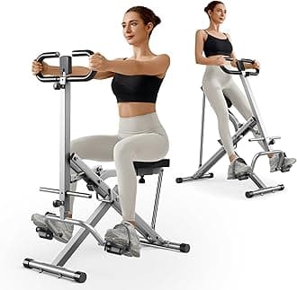 UMAY Squat Machine for Home, Foldable Exercise Equipment, Squat Rowing Machine with 3 High-Strength Resistance Band