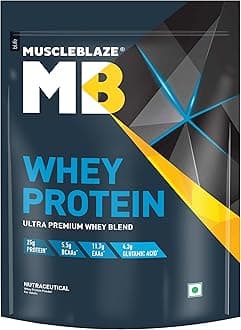 100% Whey Protein, Ultra Premium Blend with Whey Protein Concentrate & Isolate, 25 g Protein per Scoop (Rich Milk Chocolate, 1 kg / 2.2 lb)