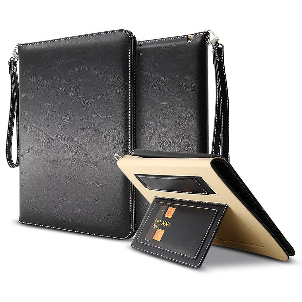 Cazcase Smart Flip Case Cover for iPad Apple iPad 9.7inch 2017/2018 (A1822/A1823/A1893/A1954)/Ipad air 1/Ipad air 2 (Black)