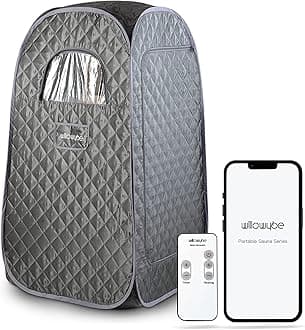 Full Size Portable Steam Sauna, Personal Home Spa with Bluetooth and Infrared Control, Steamer, Boby Tent, Foldable Chair
