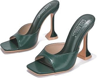 Cape Robbin Lithe Sexy High Heels for Women, Square Open Toe Shoes Heels