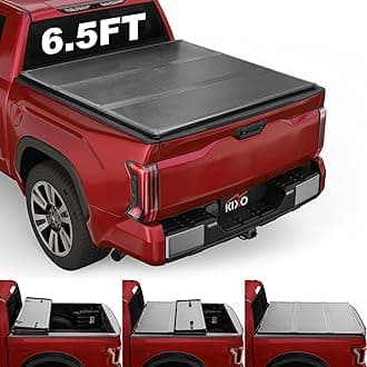 Kikito Professional FRP Hard Tri-Fold Truck Bed Tonneau Cover for 2022 2023 2024 2025 Toyota Tundra 6.5FT Bed (78.7") w/o Trail Edition (for Models with or Without The Deck Rail System)
