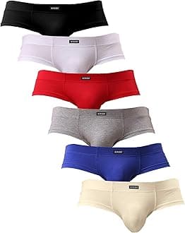 iKingsky Men's Seamless Front Pouch Briefs Sexy Low Rise Men Cotton Underwear