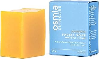 Osmia Skincare - Natural Pumpkin Facial Soap Bar | Camellia, Carrot Seed + Root Oil | Exfoliate, Smooth, Moisturize | Clean Beauty For Healthy Skin (2.25 oz | 64 g)