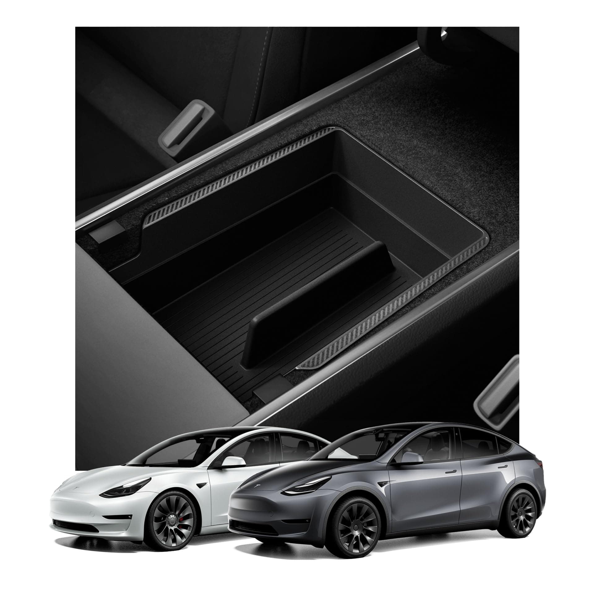 Armrest Console Organizer for Tesla Model Y (2020-2024) & 3 (2017-2023) [Not Compatible with Y Juniper 2025/26 and 3 Highland (2024/25)]