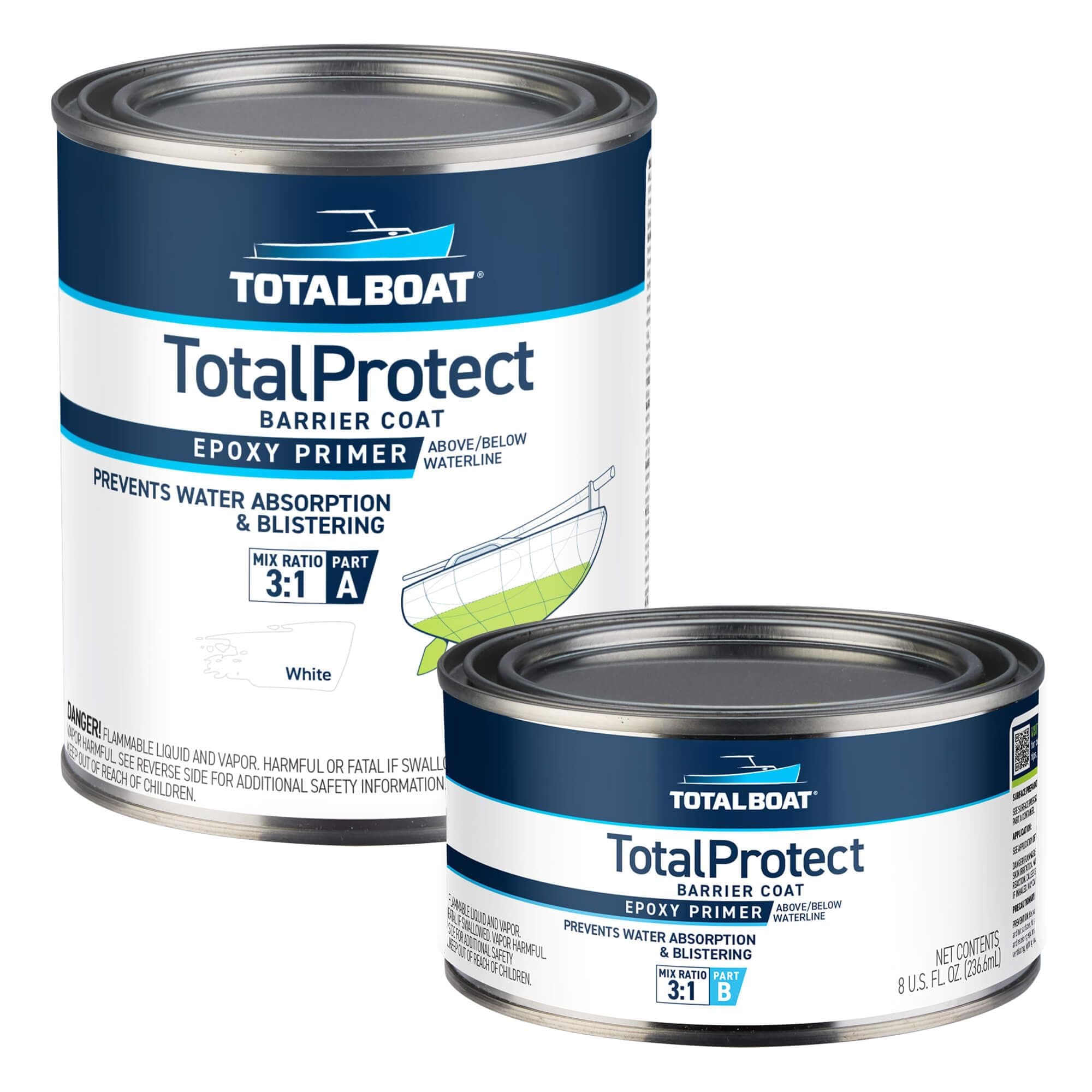 TotalBoat TotalProtect Epoxy Barrier Coat System (White, Quart)