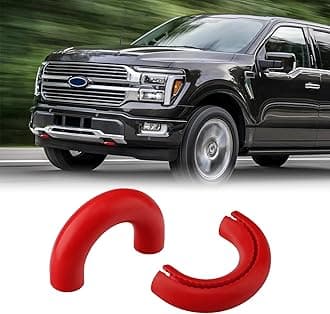Tow Hook Covers for Ford F150 2004-2024 Bronco Base/Big Bend/Outer Banks 2021-2024 Compatible with Toyota Tundra Accessories 2017-2021|(Red)