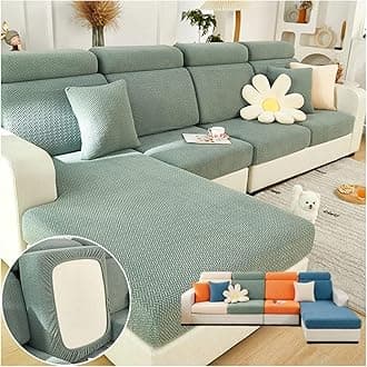 Soothing Home Sofa Covers, Universal Magic Sofa Covers, Wear-Resistant, Washable Stretch Sofa Couch Cushion Covers for Sectional Sofa (Green, Large Single Seat Cover)