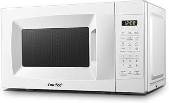 EM720CPL-PM Countertop Microwave Oven with Sound On/Off, ECO Mode and Easy One-Touch Buttons, 0.7 Cu Ft/700W, Pearl White