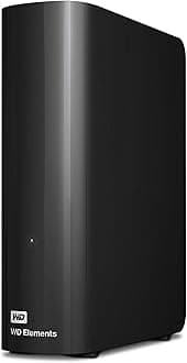 Western Digital 8TB Elements Desktop External Hard Drive, USB 3.0 external hard drive for plug-and-play storage - Western DigitalBWLG0080HBK-NESN, Black